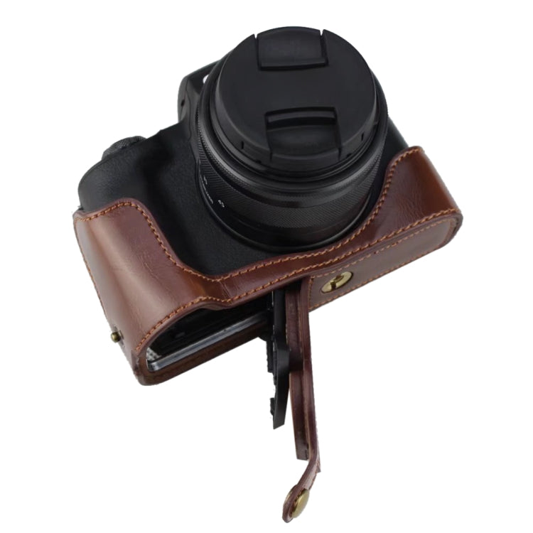캐논 EOS M50 / M50 Mark II용 1/4인치 나사 PU 가죽 카메라 하프 케이스 베이스, 캐논 EOS M50용
