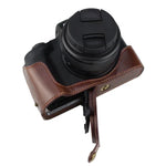 캐논 EOS M50 / M50 Mark II용 1/4인치 나사 PU 가죽 카메라 하프 케이스 베이스, 캐논 EOS M50용