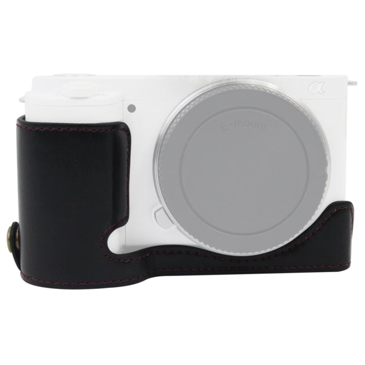 Sony ZV-E10 / ZV-E10L용 1/4인치 나사 PU 가죽 카메라 하프 케이스 베이스, Sony ZV-E10용