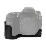 캐논 EOS 80D / 70D용 1/4인치 나사 PU 가죽 카메라 하프 케이스 베이스, 캐논 EOS 80D용