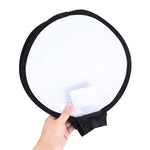 30cm 범용 원형 스타일 플래시 접이식 소프트박스, 플래시 라이트 홀더 없음(블랙 + 화이트), 30cm 원형 스타일