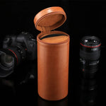 대형 렌즈 케이스 지퍼 PU 가죽 파우치 박스 DSLR 카메라 렌즈용, 크기: 24.5*10.5*10.5cm, 24.5 x 10.5cm (브라운), 24.5 x 10.5cm (커피), 24.5 x 10.5cm (블랙)