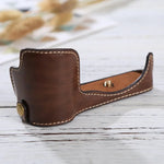 1/4 inch Thread PU Leather Camera Half Case Base for Sony ILCE-5100 / A5100, For Sony A5100