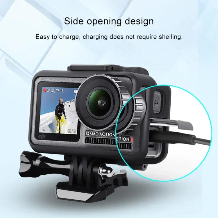 스포츠 카메라 PC+ABS 충격 방지 보호 케이스, DJI Osmo Action 1용, PC+ABS