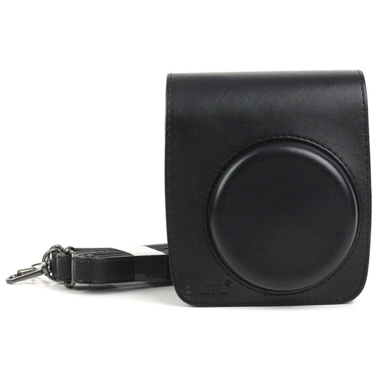 FUJIFILM Instax Mini 90 카메라용 PU 가죽 보호 가방, 조절 가능한 숄더 스트랩 포함, FUJIFILM Instax Mini 90용