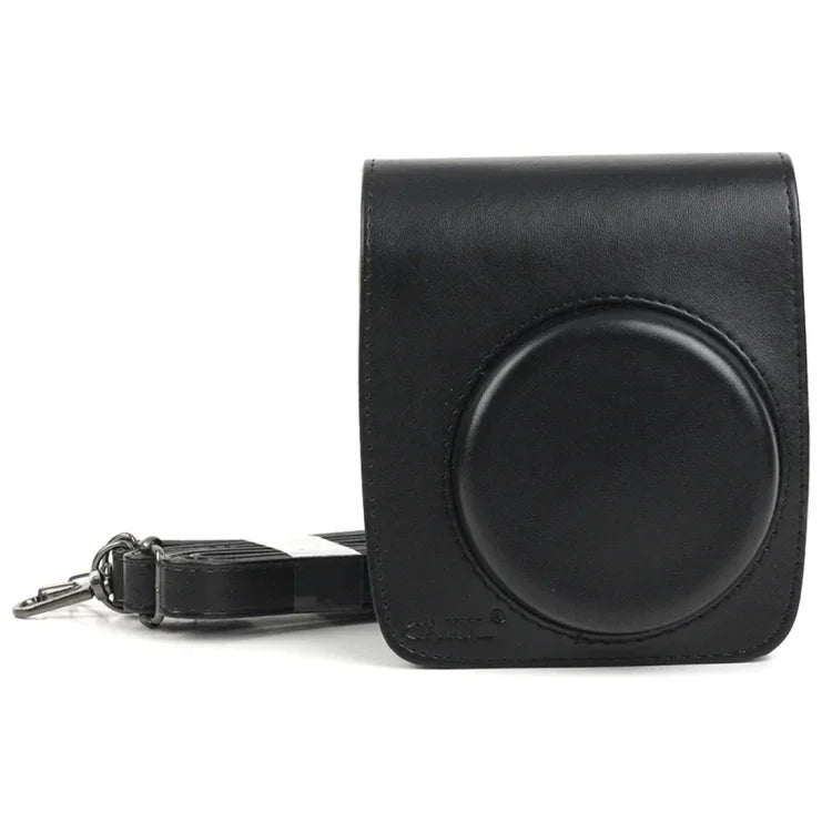 FUJIFILM Instax Mini 90 카메라용 PU 가죽 보호 가방, 조절 가능한 숄더 스트랩 포함, FUJIFILM Instax Mini 90용