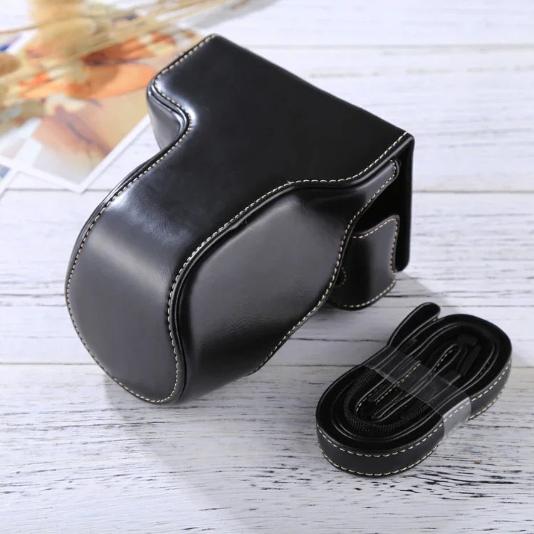 FUJIFILM X-A3 / X-A2 / X-M1 / X-A10용 풀 바디 카메라 PU 가죽 케이스 가방 및 스트랩 포함 (16-50mm / 18-55mm / XF 35mm 렌즈), FUJI X-A3용