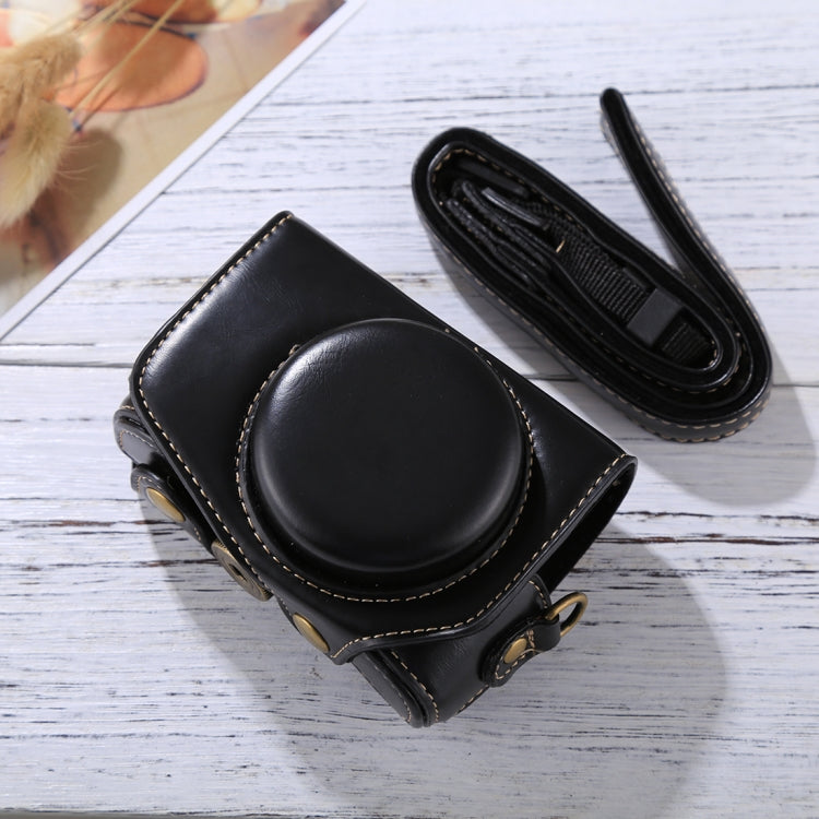 Canon PowerShot G7 X Mark II용 스트랩 포함 전신 카메라 PU 가죽 케이스 가방, Canon PowerShot G7 X Mark II용, G7X Mark II용, G7X II용