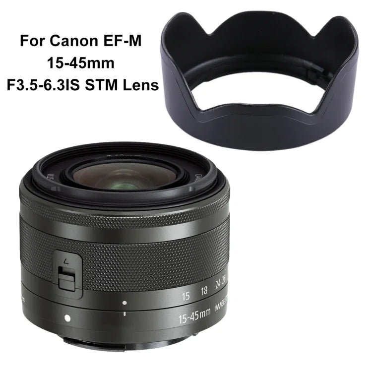 EW-53 렌즈 후드 쉐이드 Canon EF-M 15-45mm F3.5-6.3IS STM 렌즈용, EW-53