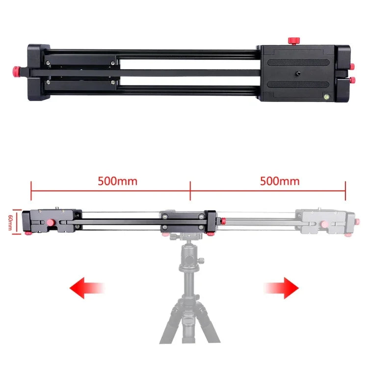 YELANGU YLG0109I 50cm / 100cm (삼각대 장착용) DSLR / SLR 카메라 / 비디오 카메라용 슬라이드 레일 트랙, 50cm / 100cm