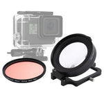 JSR 58mm 16배 매크로 렌즈 + 레드 다이빙 렌즈 필터 렌즈 커버 포함 + 렌즈 필터 링 어댑터 + 스트링 + 클리닝 천 GoPro HERO6 /5 다이브 하우징용, HERO6 /5용