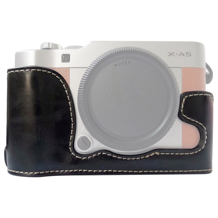 FUJIFILM X-A5 / X-A20용 1/4인치 나사 PU 가죽 카메라 하프 케이스 베이스, FUJIFILM XA5용