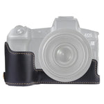 Canon EOS R용 1/4인치 나사 PU 가죽 카메라 하프 케이스 베이스, Canon R용