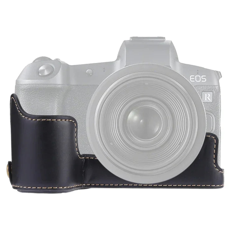 Canon EOS R용 1/4인치 나사 PU 가죽 카메라 하프 케이스 베이스, Canon R용