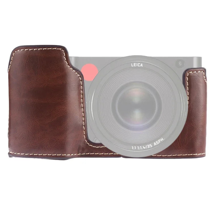 Leica TL (Typ 701)용 1/4인치 나사 PU 가죽 카메라 하프 케이스 베이스, Leica T701용