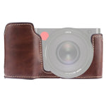 Leica TL (Typ 701)용 1/4인치 나사 PU 가죽 카메라 하프 케이스 베이스, Leica T701용