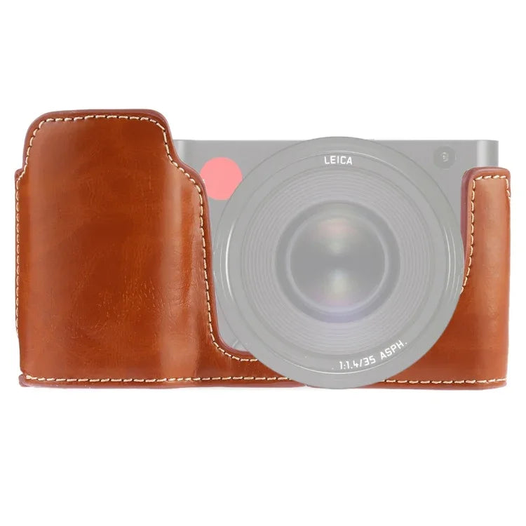 Leica TL (Typ 701)용 1/4인치 나사 PU 가죽 카메라 하프 케이스 베이스, Leica T701용