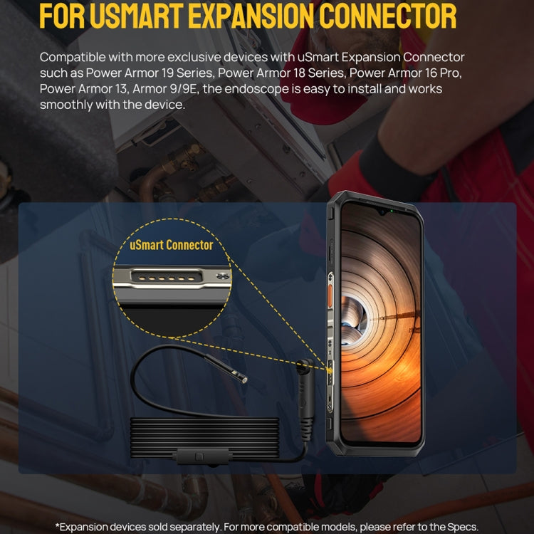내시경 E2 IP67 방수 디지털 내시경, Ulefone Armor 9 / 9E / Power Armor 13 / 16 Pro / 18T / Armor Pad용, uSmart E2