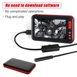P20 4.3인치 화면 HD1080P 검사 내시경 8개 LED, 길이: 2m, 렌즈 직경: 8mm, 하드 라인, 길이: 2m, 하드 라인