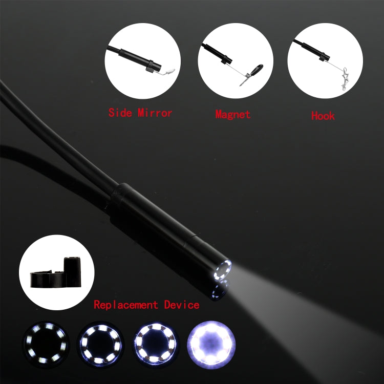 P20 4.3인치 화면 HD1080P 검사 내시경 8개 LED, 길이: 10m, 렌즈 직경: 8mm, 하드 라인, 길이: 10m, 하드 라인