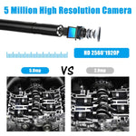 F220 5.5mm HD 5.0MP WIFI 내시경 검사 카메라 6개 LED, 길이: 5m, 길이: 5m