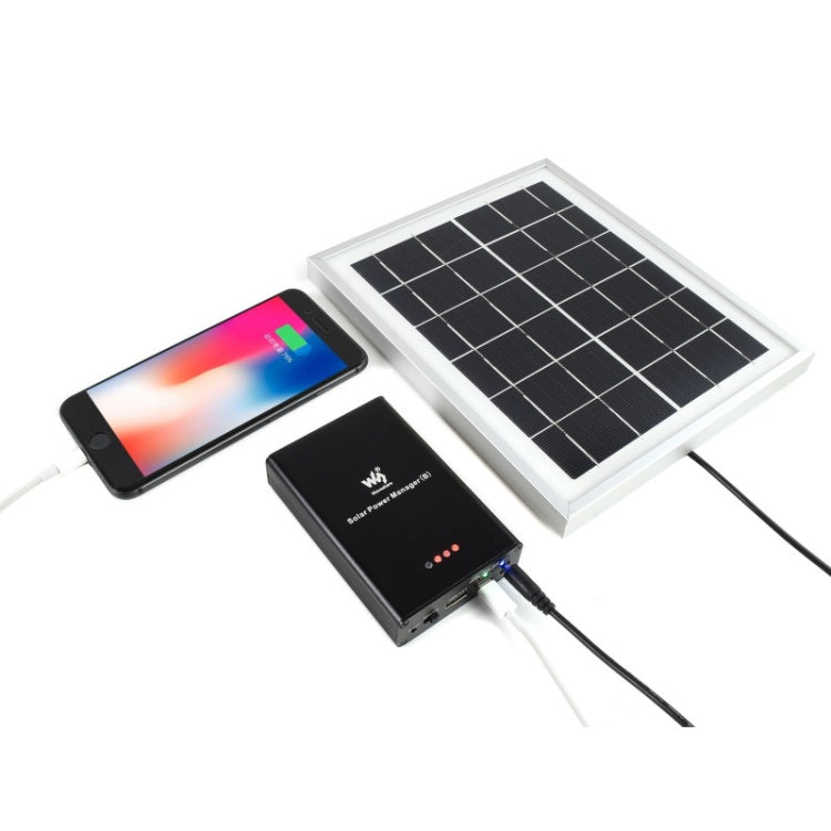 Waveshare 태양광 전원 관리자, 내장 10000mAh 리튬 폴리머 배터리, 6V~24V 태양광 패널 지원, 19799