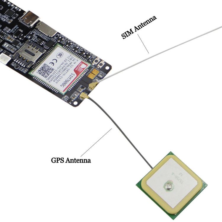 WiFi 블루투스 18560 배터리 홀더 태양광 충전 모듈 개발 보드, T-SIM7000G