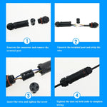 XY25 IP68 방수 3핀 T형 케이블 커넥터, XY25(T3)