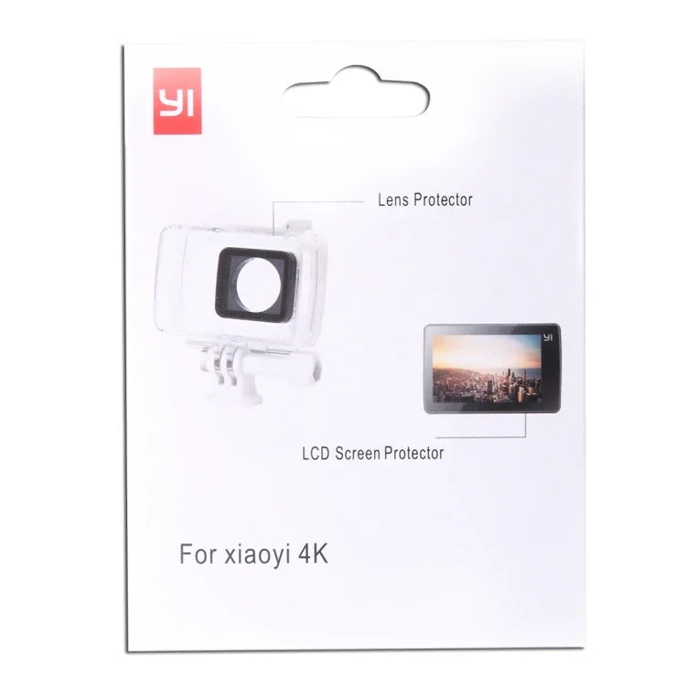 Xiaomi Xiaoyi II 4K 카메라용 울트라 클리어 LCD 스크린 보호 필름 + 하우징 글래스 렌즈 보호 필름