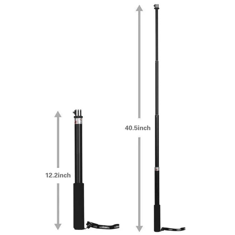 어댑터 포함 범용 알루미늄 합금 셀피 스틱, 길이: 25-75cm, 길이: 25-75cm