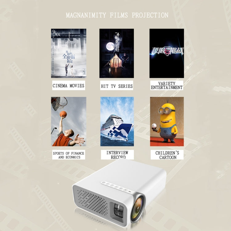 YG520 1800 루멘 HD LCD 프로젝터, 내장 스피커, U 디스크, 모바일 하드 디스크, SD 카드, AV 연결 DVD, 셋톱박스 지원, 표준 버전