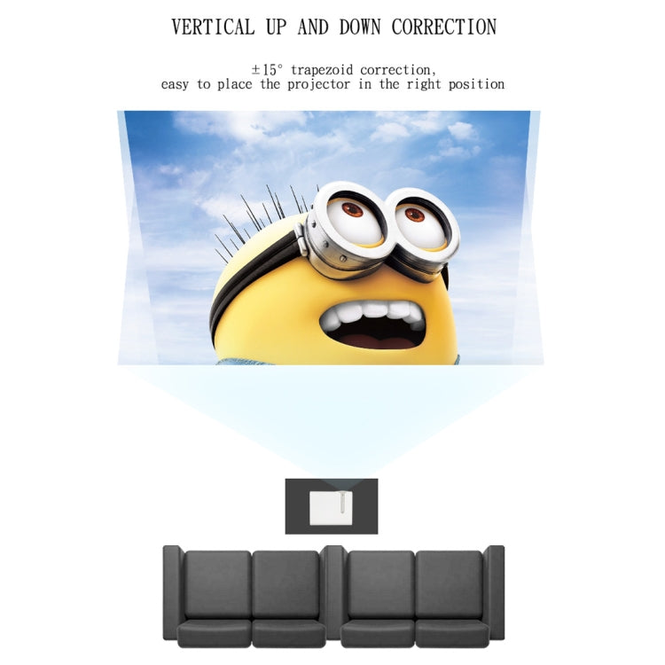 YG520 1800 루멘 HD LCD 프로젝터, 내장 스피커, U 디스크, 모바일 하드 디스크, SD 카드, AV 연결 DVD, 셋톱박스 지원, 표준 버전
