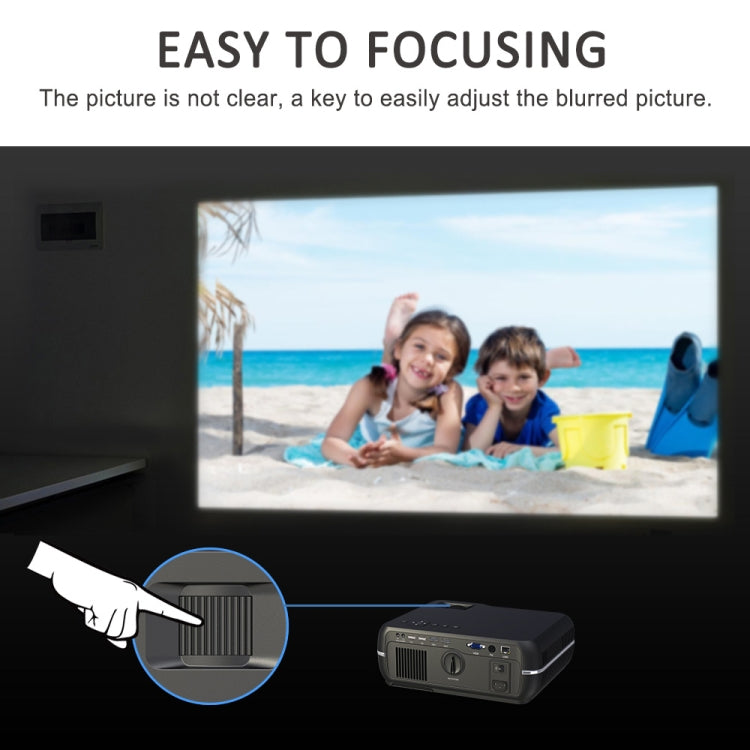 DH-A10 5.8인치 LCD 스크린 4200 루멘 1280 x 800P HD 스마트 프로젝터 리모컨 포함, 안드로이드 6.0 OS, WiFi, 블루투스, HDMIx2, USBx2, VGA, AV IN/RCA, RJ45, LAN 지원