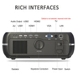 DH-A10 5.8인치 LCD 스크린 4200 루멘 1280 x 800P HD 스마트 프로젝터 리모컨 포함, 안드로이드 6.0 OS, WiFi, 블루투스, HDMIx2, USBx2, VGA, AV IN/RCA, RJ45, LAN 지원