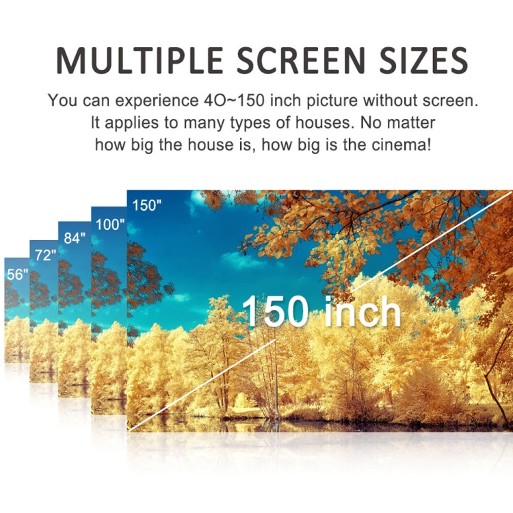 DH-A10 5.8인치 LCD 스크린 4200 루멘 1280 x 800P HD 스마트 프로젝터 리모컨 포함, 안드로이드 6.0 OS, WiFi, 블루투스, HDMIx2, USBx2, VGA, AV IN/RCA, RJ45, LAN 지원