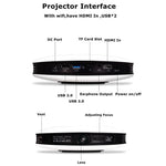 Wejoy DL-S9 220 루멘 1280x720 720P 안드로이드 6.0 HD 블루투스 WiFi 스마트 레이저 3D 프로젝터, HDMI / USB x 2 / TF 카드 지원