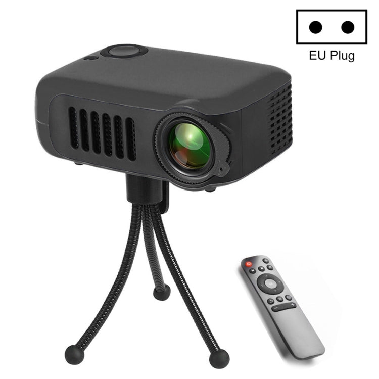 A2000 휴대용 프로젝터 800 루멘 LCD 홈 시어터 비디오 프로젝터, 1080P 지원, EU 플러그