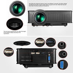 LY-40 1800 루멘 1280 x 800 홈 시어터 LED 프로젝터 리모컨 포함, EU 플러그, LY-40 EU 플러그