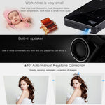 P09 휴대용 4K 울트라 HD DLP 미니 스마트 프로젝터 적외선 리모컨 포함, Amlogic S905X 4코어 A53 최대 1.5GHz 안드로이드 6.0, 1GB+8GB, 2.4G/5G WiFi, 블루투스, TF 카드 지원