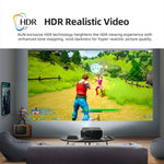 AUN U001 4K 18000 루멘 휴대용 홈 시어터 LED HD 디지털 프로젝터, 미국 플러그, 영국 플러그, 호주 플러그