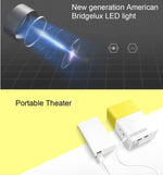 YG-300 0.8-2M 24-60인치 400-600 루멘 LED 프로젝터 HD 홈 시어터 3-in-1 비디오 변환 케이블 및 리모컨 포함, 크기: 12.6 x 8.6 x 4.6 cm, EU 플러그