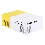 YG-300 0.8-2M 24-60인치 400-600 루멘 LED 프로젝터 HD 홈 시어터 3-in-1 비디오 변환 케이블 및 리모컨 포함, 크기: 12.6 x 8.6 x 4.6 cm, EU 플러그