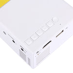 YG-300 0.8-2M 24-60인치 400-600 루멘 LED 프로젝터 HD 홈 시어터 3-in-1 비디오 변환 케이블 및 리모컨 포함, 크기: 12.6 x 8.6 x 4.6 cm, EU 플러그