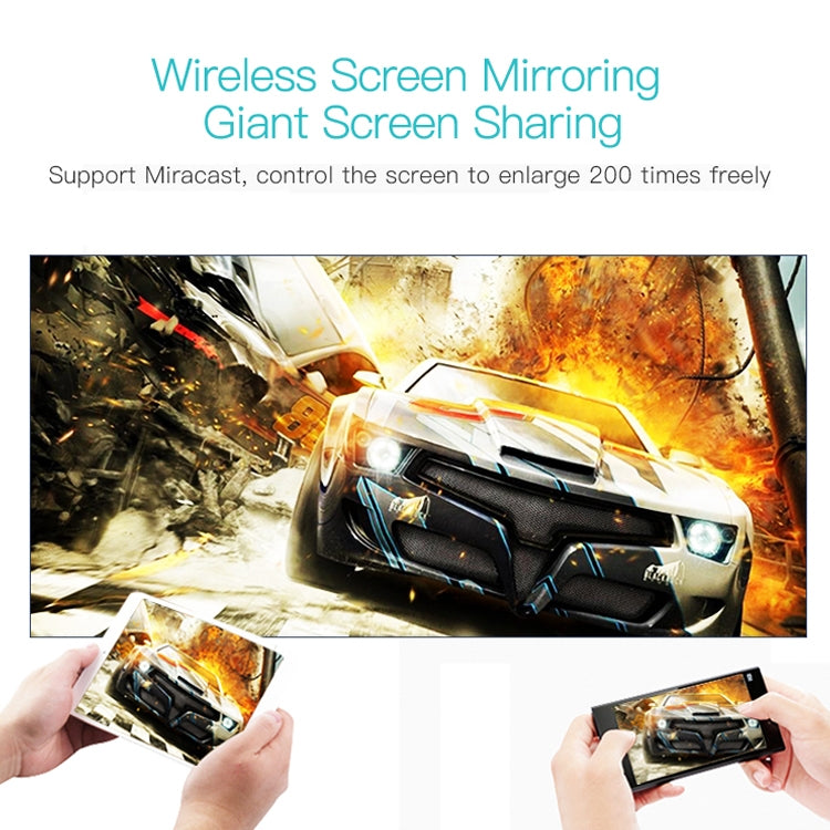 Wejoy L6 5인치 200 ANSI 루멘 1920 x 1080P 안드로이드 6.0 HD 블루투스 4.0 WiFi HD 스마트 프로젝터, AV / VGA / HDMI / 2 x USB / RJ45 지원, 1G+8G, 안드로이드 6.0