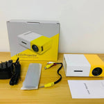 YG300 400루멘 휴대용 미니 홈 시어터 LED 프로젝터 리모컨 포함, HDMI, AV, SD, USB 인터페이스 지원