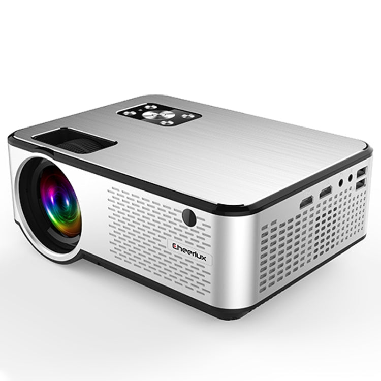 Cheerlux C9 1280x720 720P HD 스마트 프로젝터, HDMI x 2 / USB x 2 / VGA / AV 지원, C9 (블랙), C9, C9 (블랙 그레이)