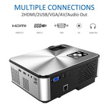 Cheerlux C9 1280x720 720P HD 스마트 프로젝터, HDMI x 2 / USB x 2 / VGA / AV 지원, C9 (블랙), C9, C9 (블랙 그레이)