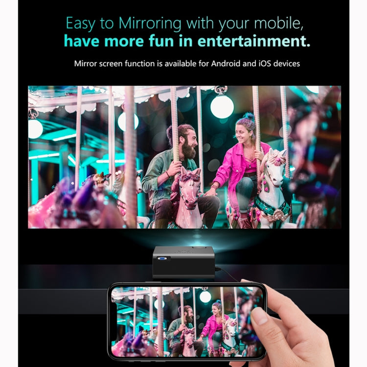 RD825 1280x720 2200루멘 미니 LED 프로젝터 홈 시어터, HDMI & AV & VGA & USB 지원, 모바일 폰 버전, 모바일 폰 버전