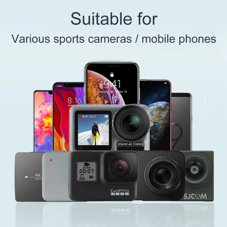 RUIGPRO 일체형 핸드헬드 삼각대 셀피 스틱 텔레스코픽 모노포드 마운트, GoPro, Insta360, DJI 및 기타 액션 카메라용, 블랙