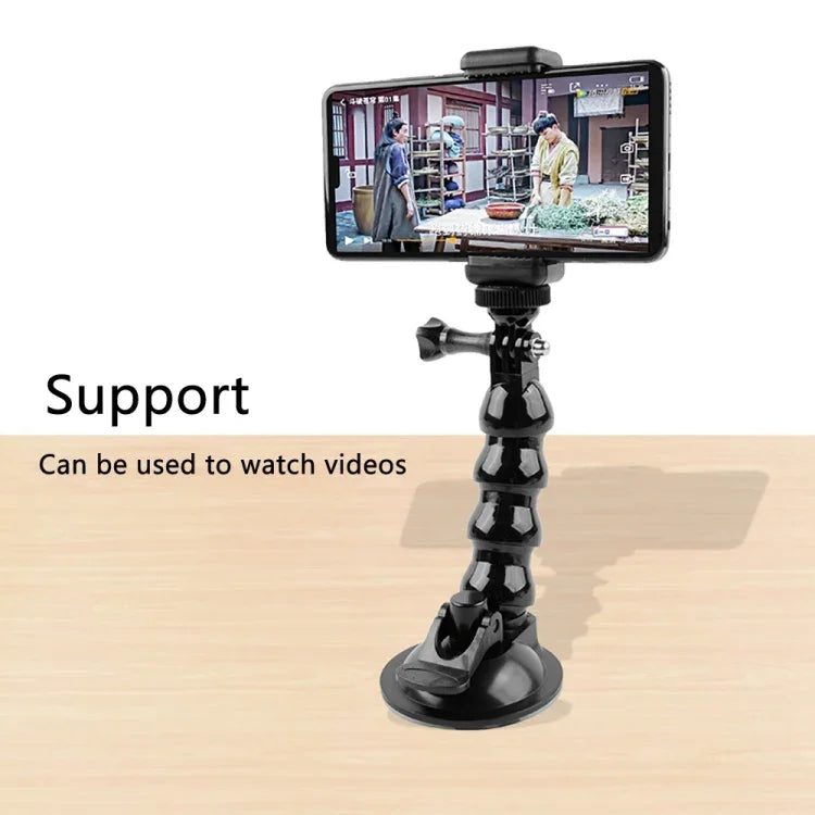 GoPro, Insta360, DJI 및 기타 액션 카메라용 흡착 컵 조 플렉스 클램프 마운트, 조 플렉스 클램프